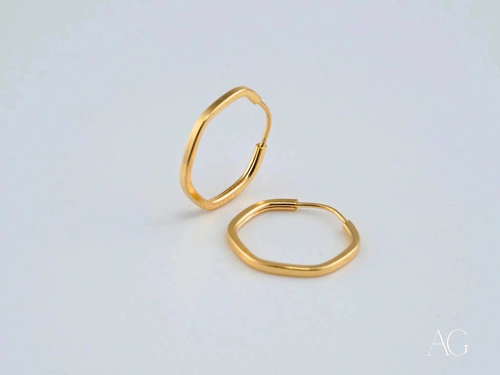18K Gold Mini Hoop Earrings - Glimmergold Dainty Everyday Hoops for Women | Perfect for Work, Date Night & Special Occasions