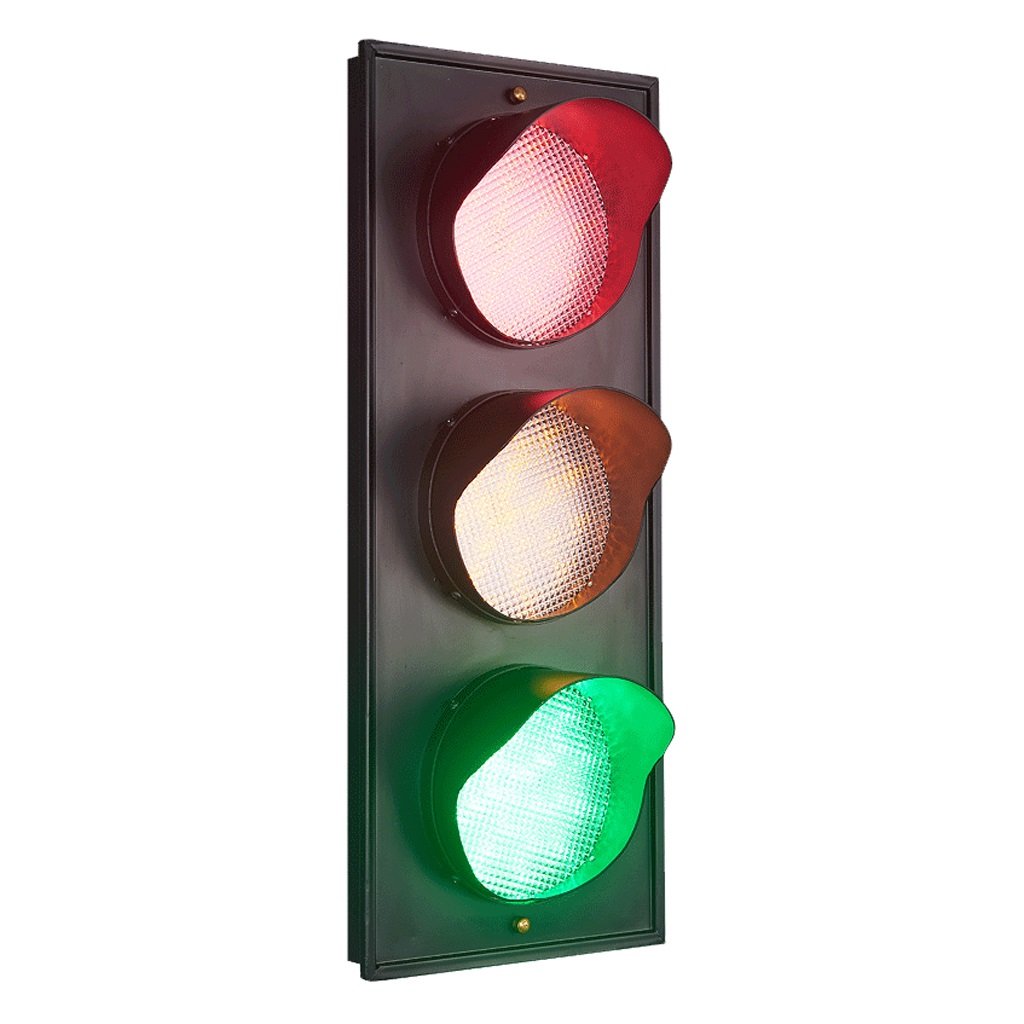 Vintage Industrial Traffic Light Wall Lamp - Black LED Wall Light for Restaurant, Bedroom, Kids Room & Cafe Decor | Retro Iron Wall Sconce for Home & Bar Lighting