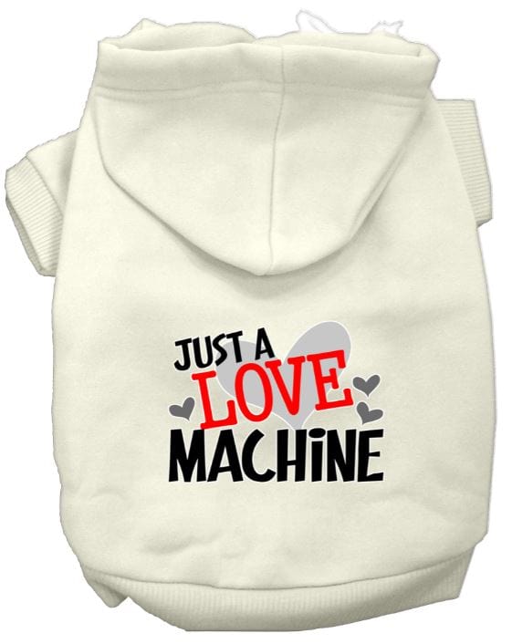 Love Machine Dog Hoodie - Cozy & Stylish Pet Hoodie for Small & Medium Dogs - Perfect for Winter Walks & Outdoor Adventures