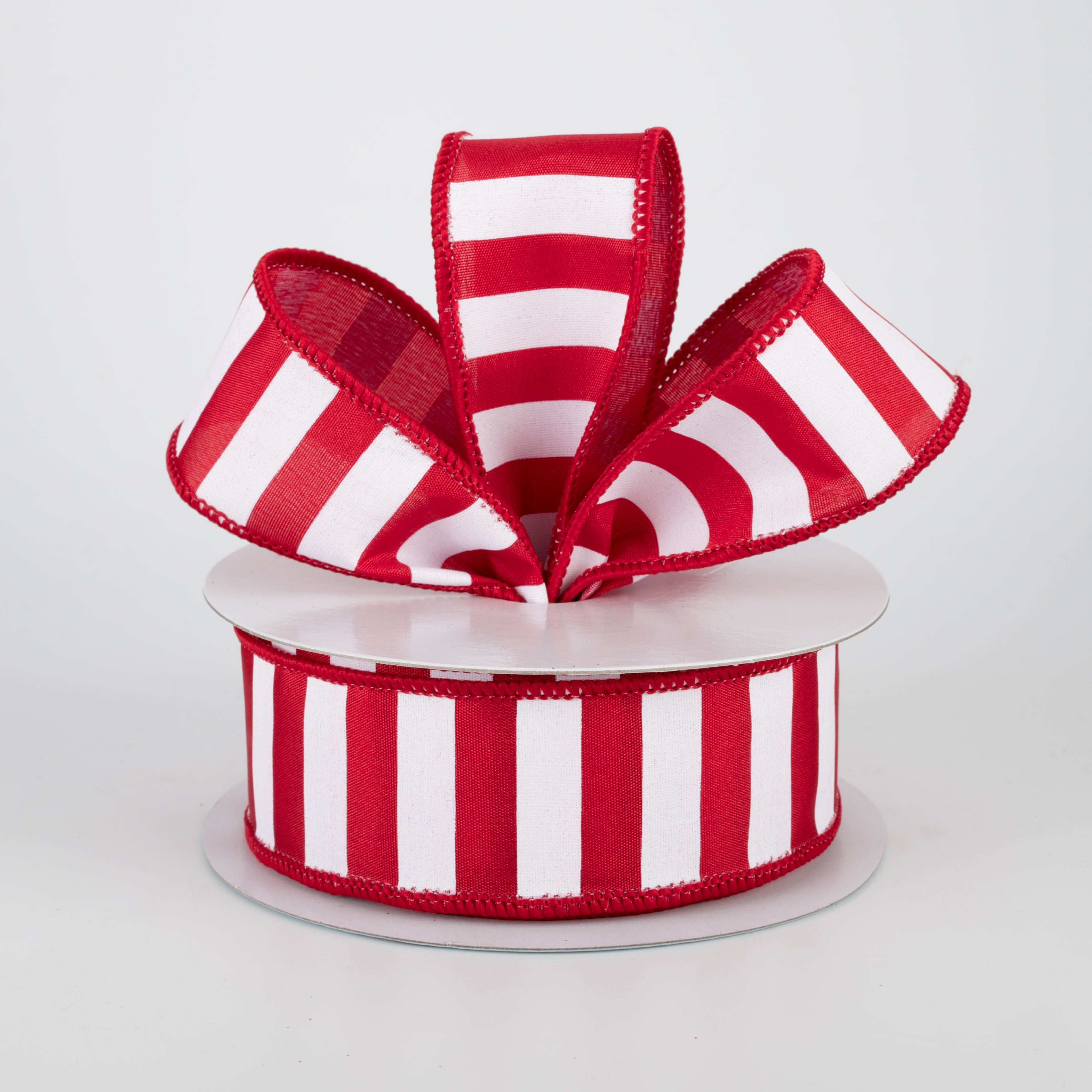 1.5 Inch Medium Stripe Ribbon - Crimson Red & White (10 Yards) - Perfect for Gift Wrapping, DIY Crafts, and Party Decorations