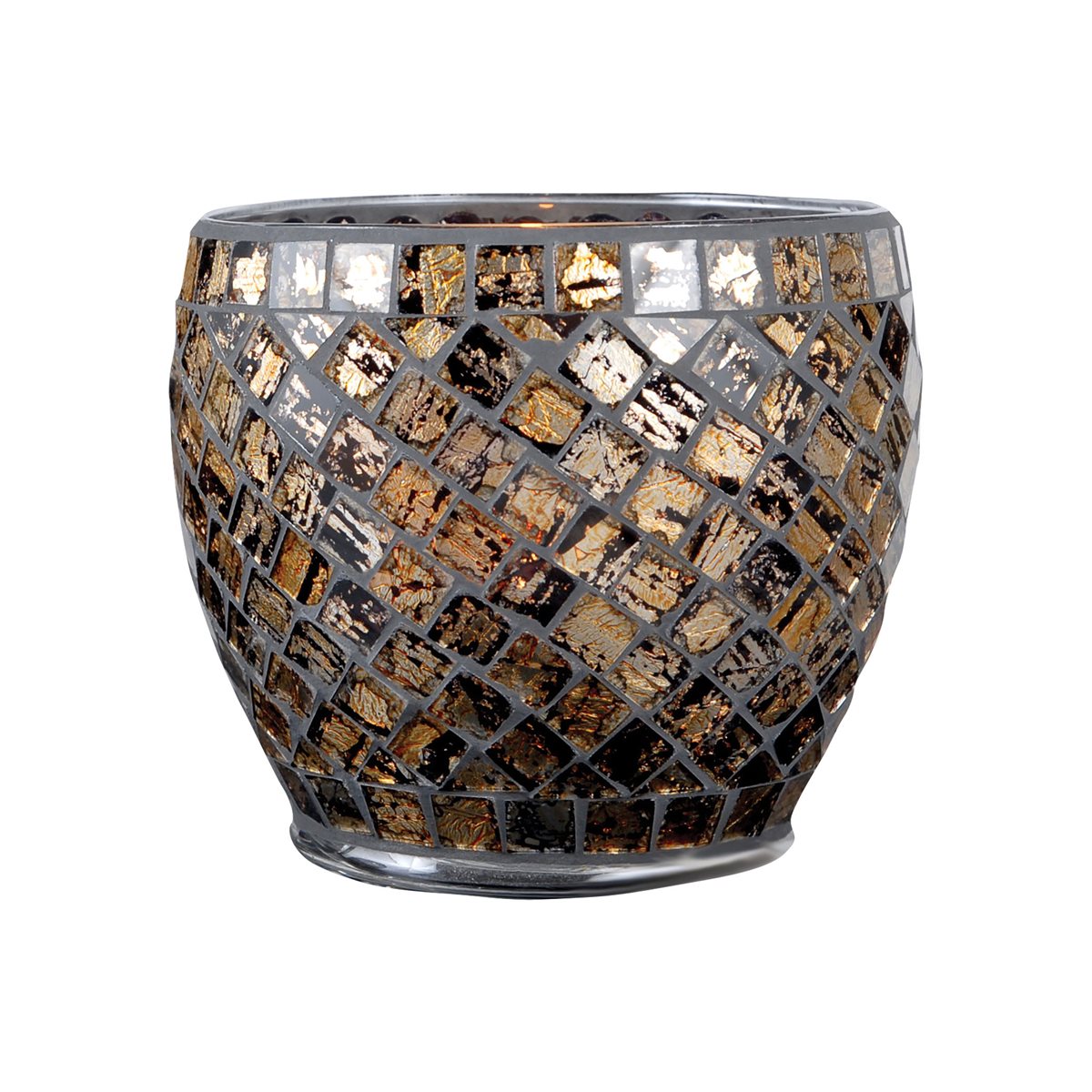 Handmade Mosaic Glass Candle Holder - Elegant Home Decor for Weddings, Parties & Table Centerpieces