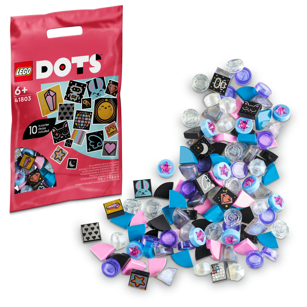 LEGO DOTS Series 8 Extra DOTS - Glitter & Shine Building Blocks for Creative Kids | Perfect for DIY Bracelets, Room Decor & Custom LEGO Designs