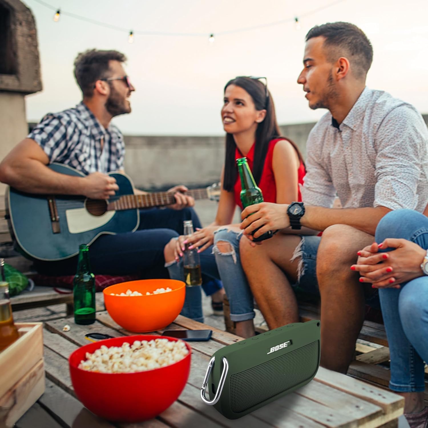 Bose SoundLink Flex Bluetooth Speaker Silicone Protective Case - Soft CO2CREA Cover for Bose SoundLink Flex (Cypress Green) | Waterproof & Shockproof Design for Outdoor, Travel, Beach & Home Use