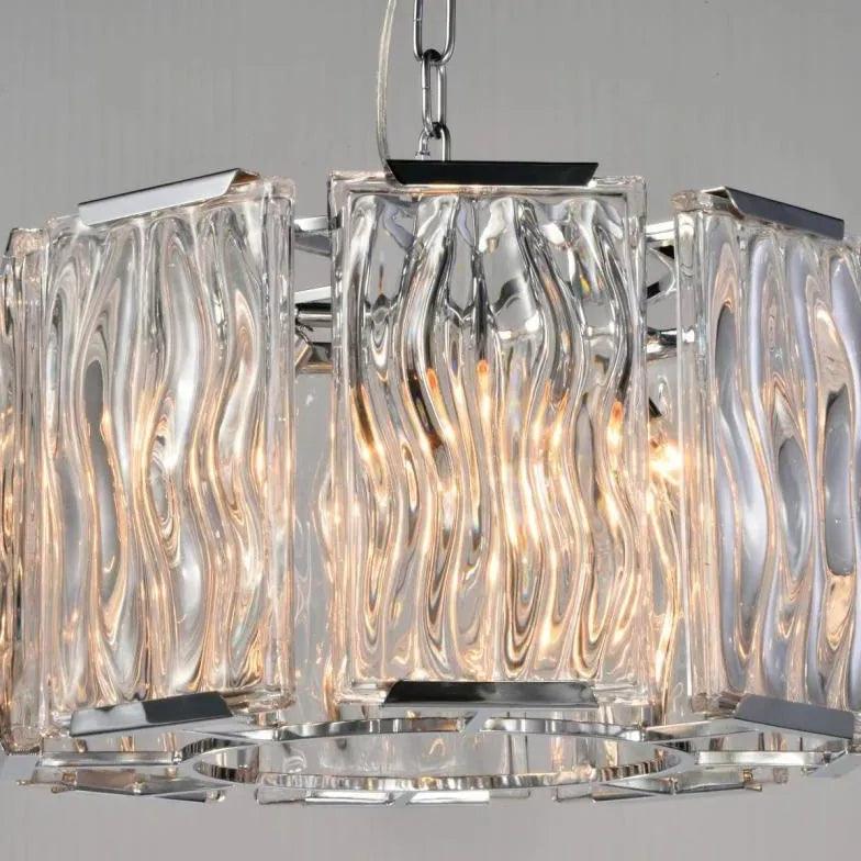 Modern Round Crystal Chandelier for Bedroom - Elegant Ceiling Light Fixture for Master Bedroom, Nursery & Dining Room Decor