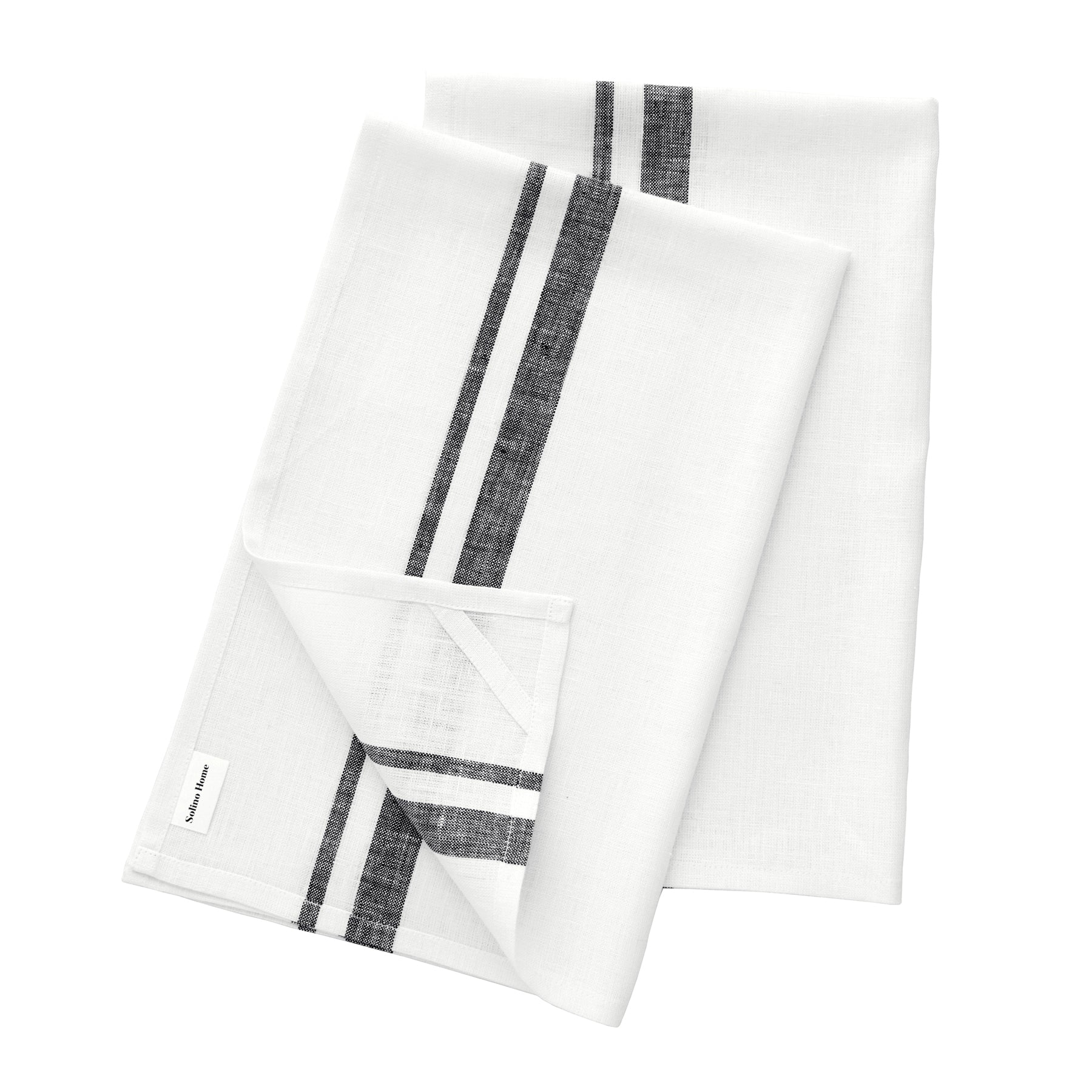 French Striped Kitchen Towels Set of 2 - Absorbent Cotton Dish Cloths for Drying Dishes & Cleaning - Perfect for Farmhouse & Coastal Style Kitchens
