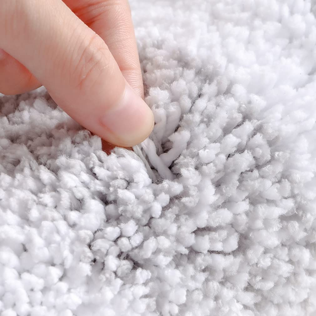 Premium Non-Slip Striped Microfiber Bath Rug - Super Absorbent & Machine Washable Bath Mat (16