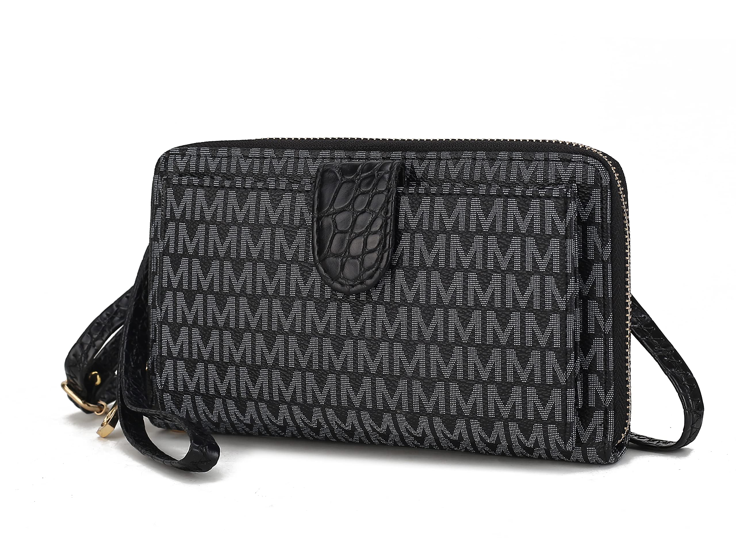 MKF Collection Women's Vegan Leather Crossbody Phone Bag - Stylish Shoulder Purse with Wallet Function for iPhone & Android - Perfect for Shopping, Travel & Everyday Use