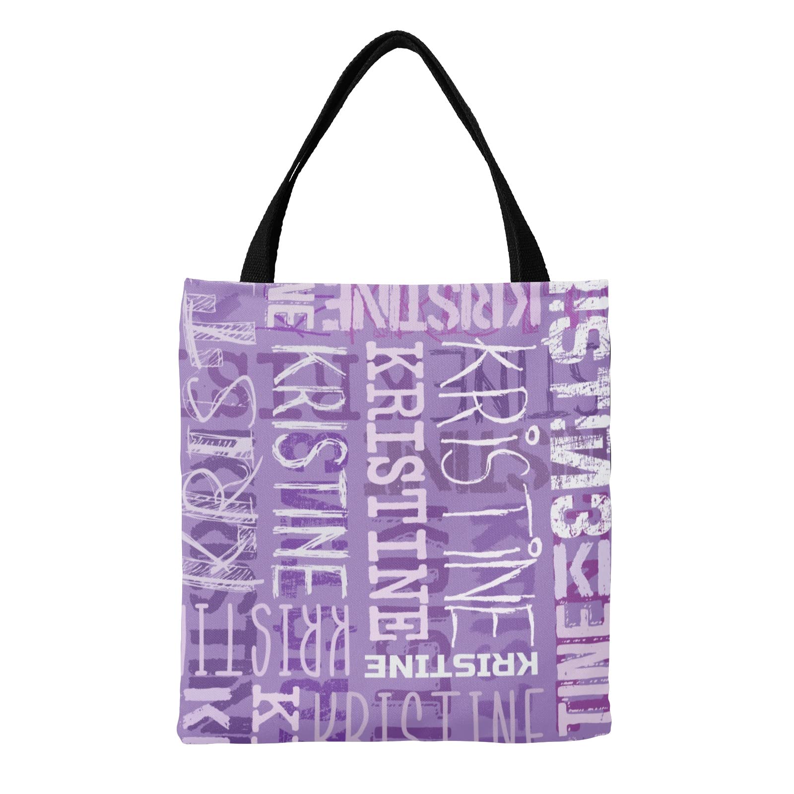 Custom Personalized Canvas Tote Bags for Women & Kids - Reusable Shopping Shoulder Bag with Name/Design - Perfect for Work, School, Market & Everyday Use