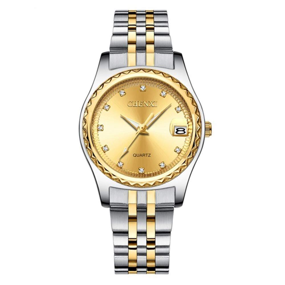MASTOP Women's Classic Two-Tone Stainless Steel Watch - Waterproof, Date Display, Luminous Hands - Elegant Dress Watch for Office, Party & Everyday Wear