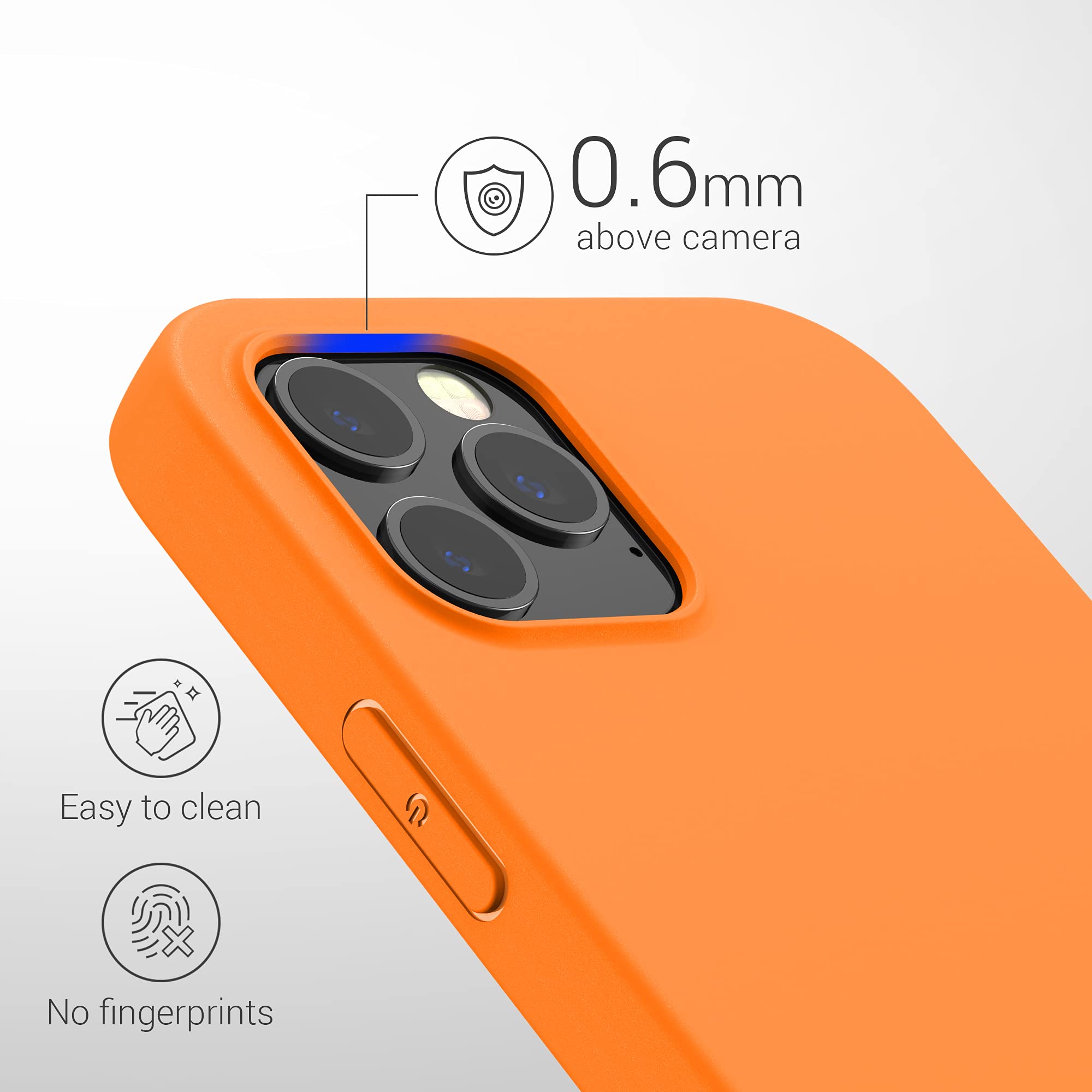 kwmobile Soft Slim Protective TPU Silicone Case for Apple iPhone 12 Pro Max - Shockproof & Scratch Resistant Cover - Fruity Orange - Perfect for Everyday Use, Travel & Outdoor Activities