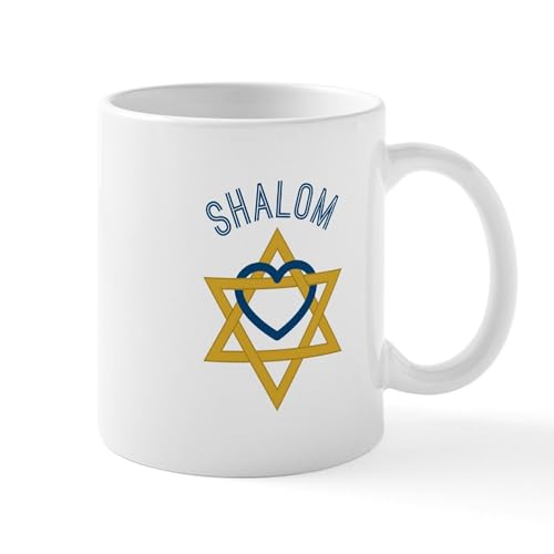 White - Shalom Heart Mugs