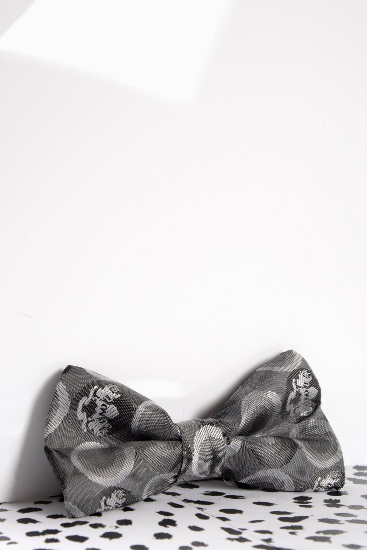 Stylish Grey Bubble Circle Print Bow Tie for Kids - Perfect for Birthday Parties, Weddings & Formal Events