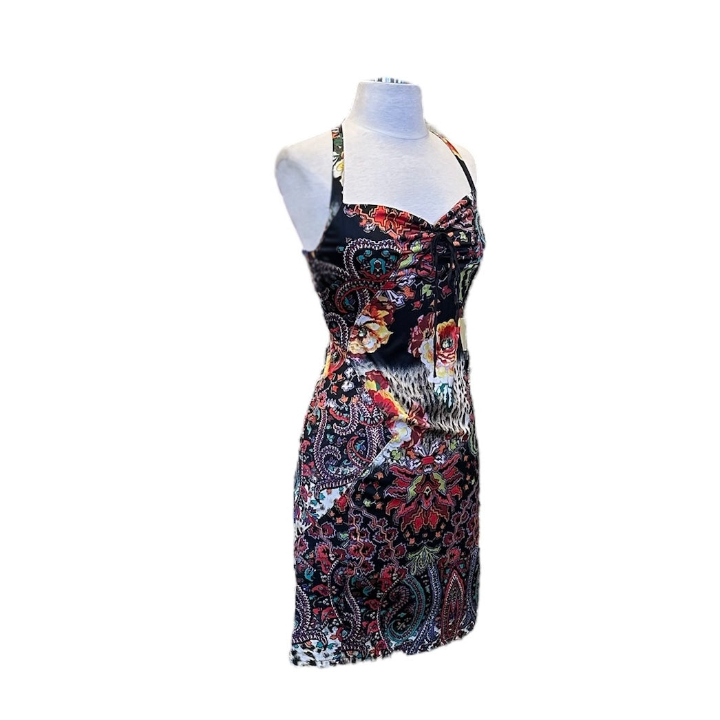 JUSTCAVALLI Floral Print Mini Dress for Women - Size Small | Party & Cocktail Dress for Night Out, Date Night, and Special Occasions