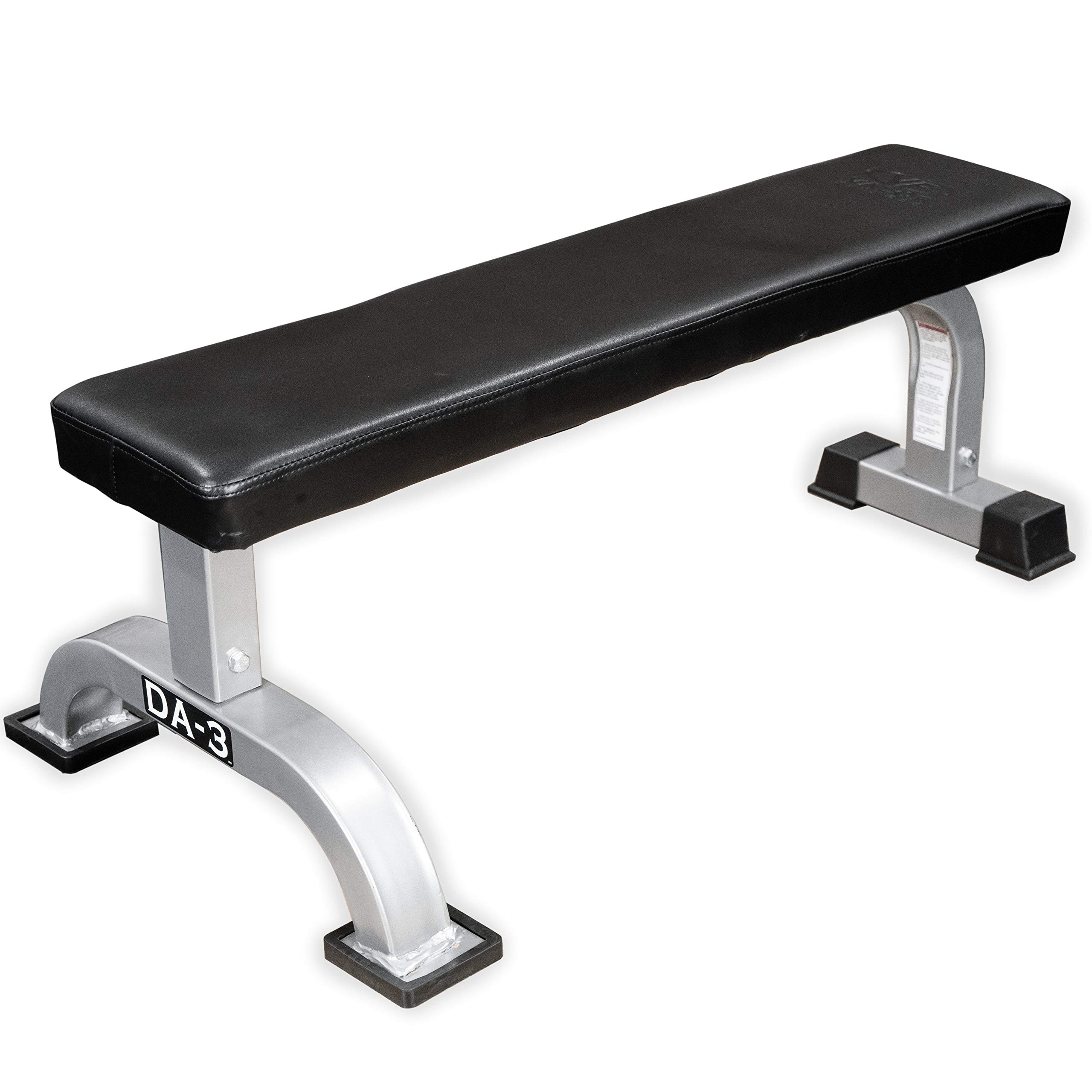 Valor Fitness Flat Weight Bench - Heavy Duty Steel Frame & High Density Padding - Perfect for Home Gym & Strength Training - Ideal for Dumbbell Workouts & Full Body Exercises