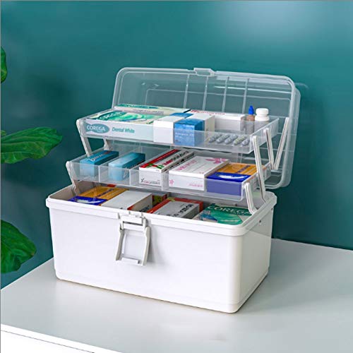 Zxb-shop Portable Multi-Layer Medicine Storage Box | Household First Aid Organizer | Travel & Home Use (Color: Blue)