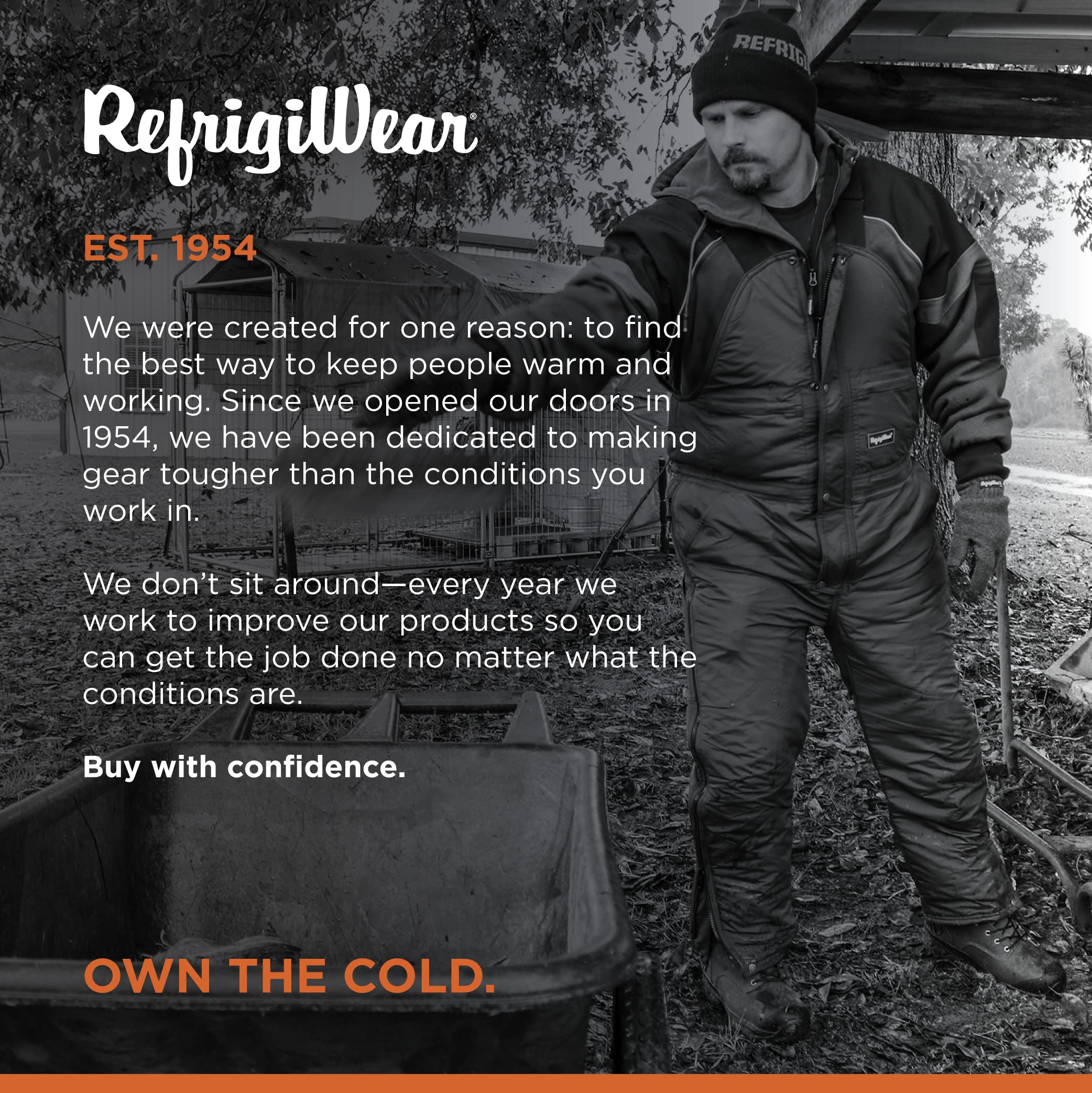 RefrigiWear Insulated Bib Overalls for Cold Work & Outdoor