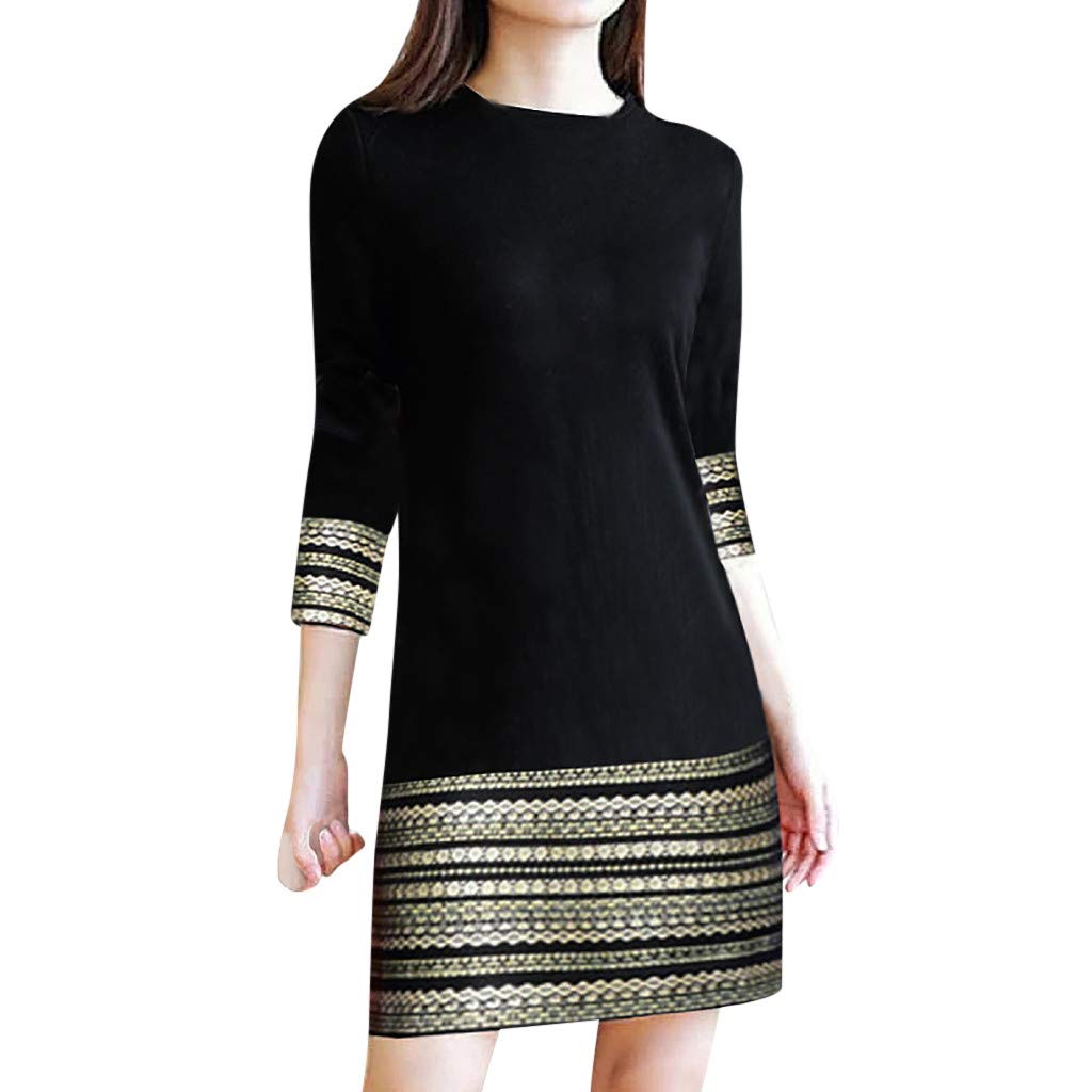 Women's Vintage Off-Shoulder Elegant Spliced Casual Dress - Summer & Spring 2022 Flowy Dress for Beach, Party & Everyday Wear - Most Wished For Choice