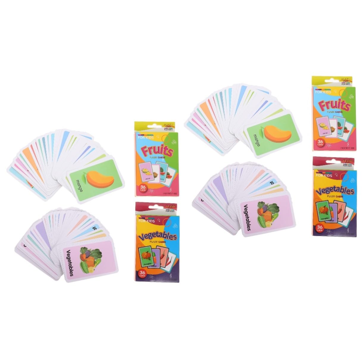 BESTonZON 4 Sets Montessori Animal Flash Cards - Early Learning Puzzle Toys for Toddlers & Preschool Kids | Educational Baby Toys for Home & Classroom Use