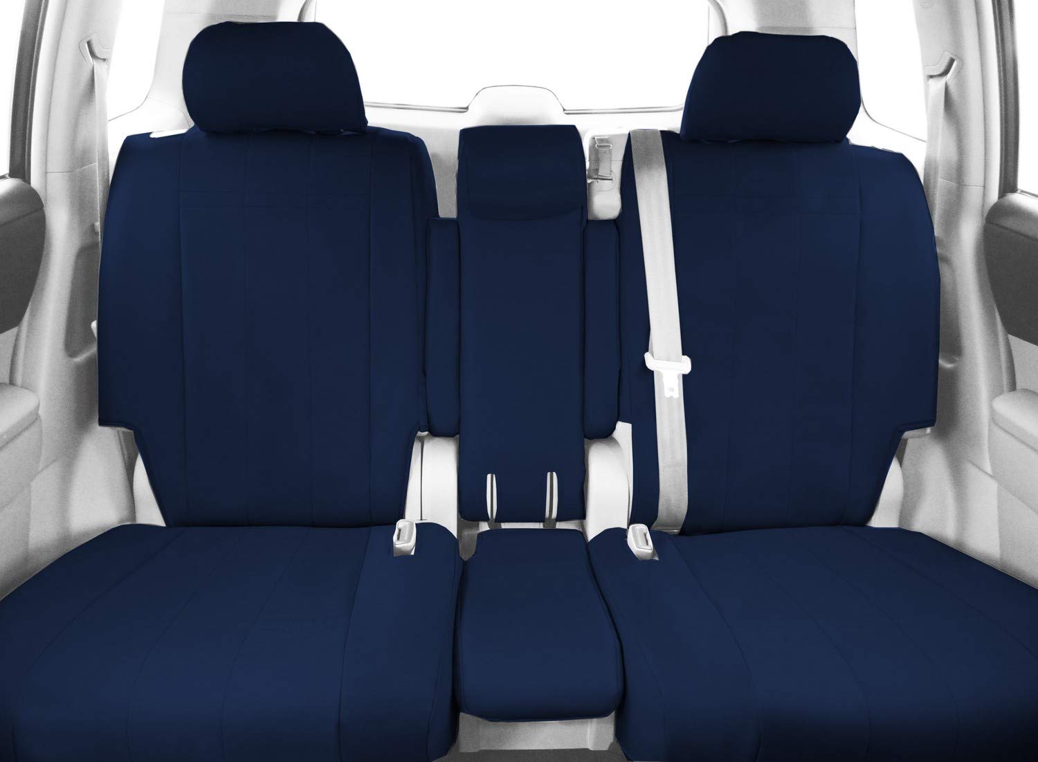 CalTrend 40/60 Split Bench Seat Covers for 2005-2006 Toyota Tundra - Durable Cordura Fabric with Blue Insert & Trim | Perfect for Off-Roading, Camping & Daily Driving Protection