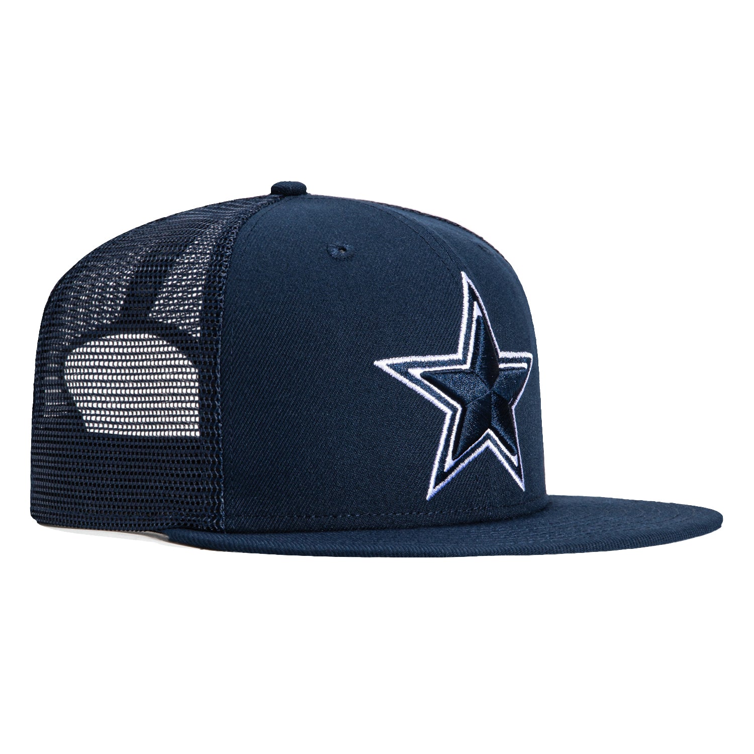 New Era 9Fifty Dallas Cowboys Snapback Trucker Hat - Navy Blue Adjustable Baseball Cap for Men & Women - Perfect for Game Day, Sports Events & Casual Wear