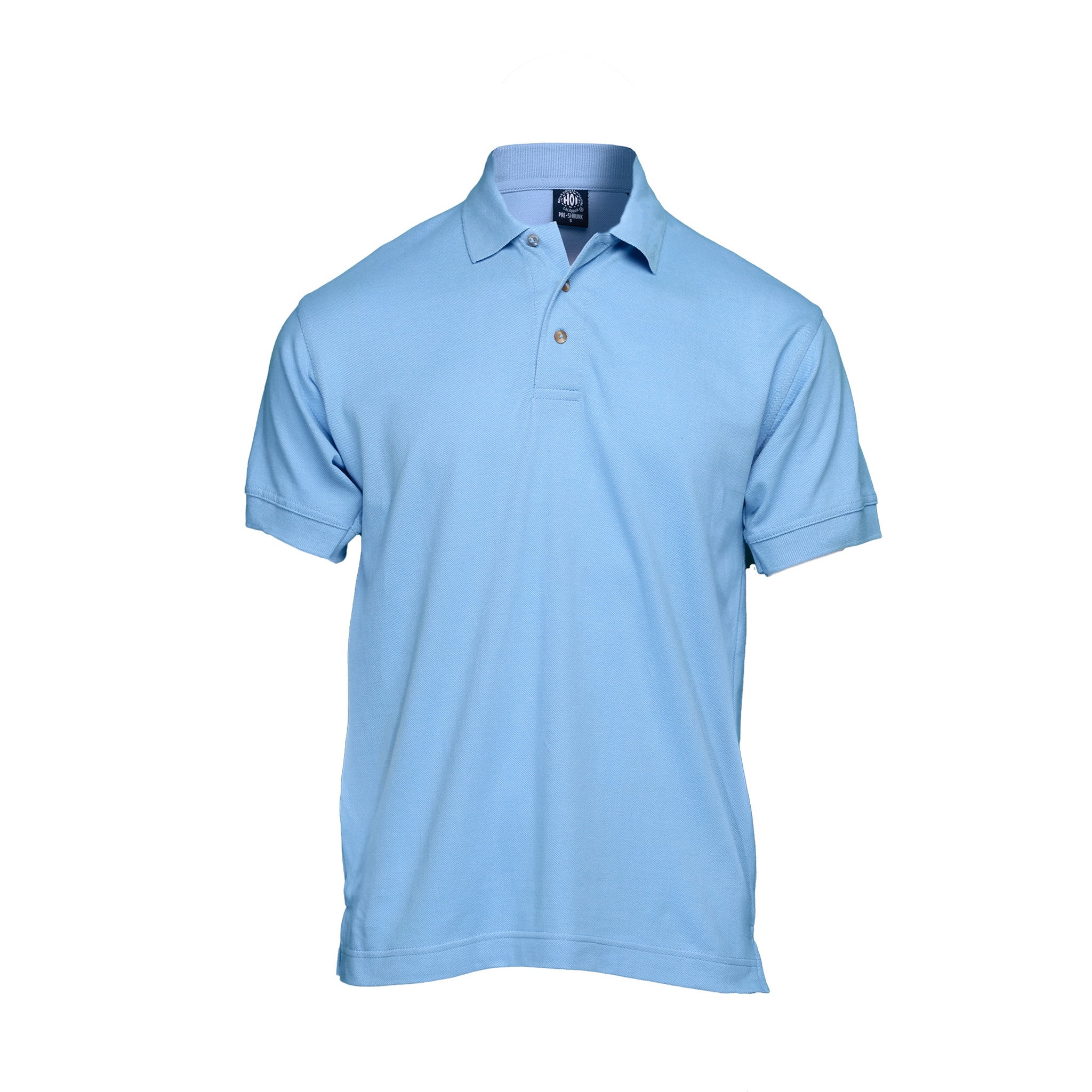 Men's Hoi Polo Shirt - Light Blue Casual Short Sleeve Cotton Shirt for Golf, Business & Summer Outfits