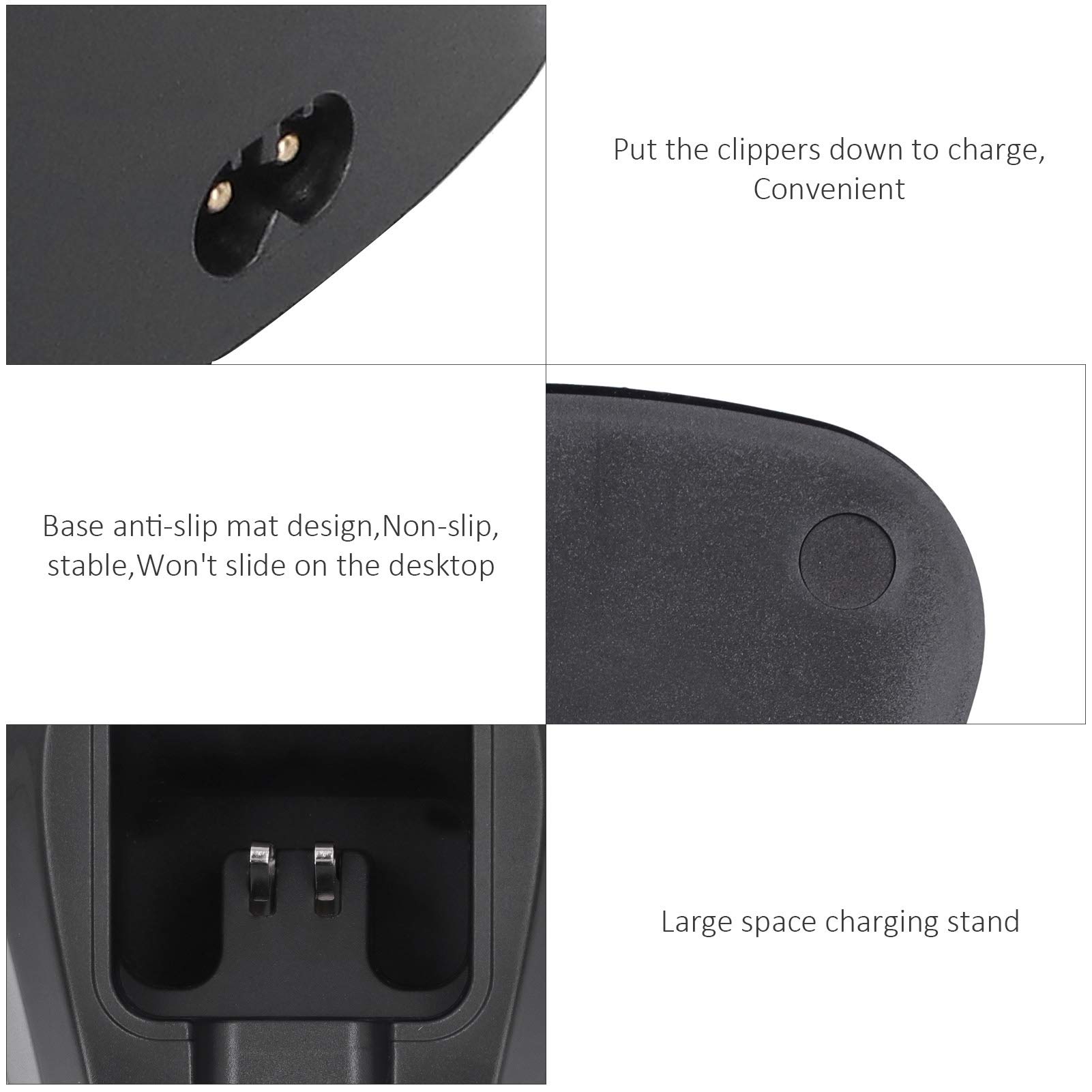Wahl Clipper Charger & Charging Base Stand - Replacement Accessory for WAHL 8148, 8164, 8504, 8509, 8591, 81919, 2240, 2241 Electric Hair Clippers - Perfect for Home Barbering & Professional Salon Use