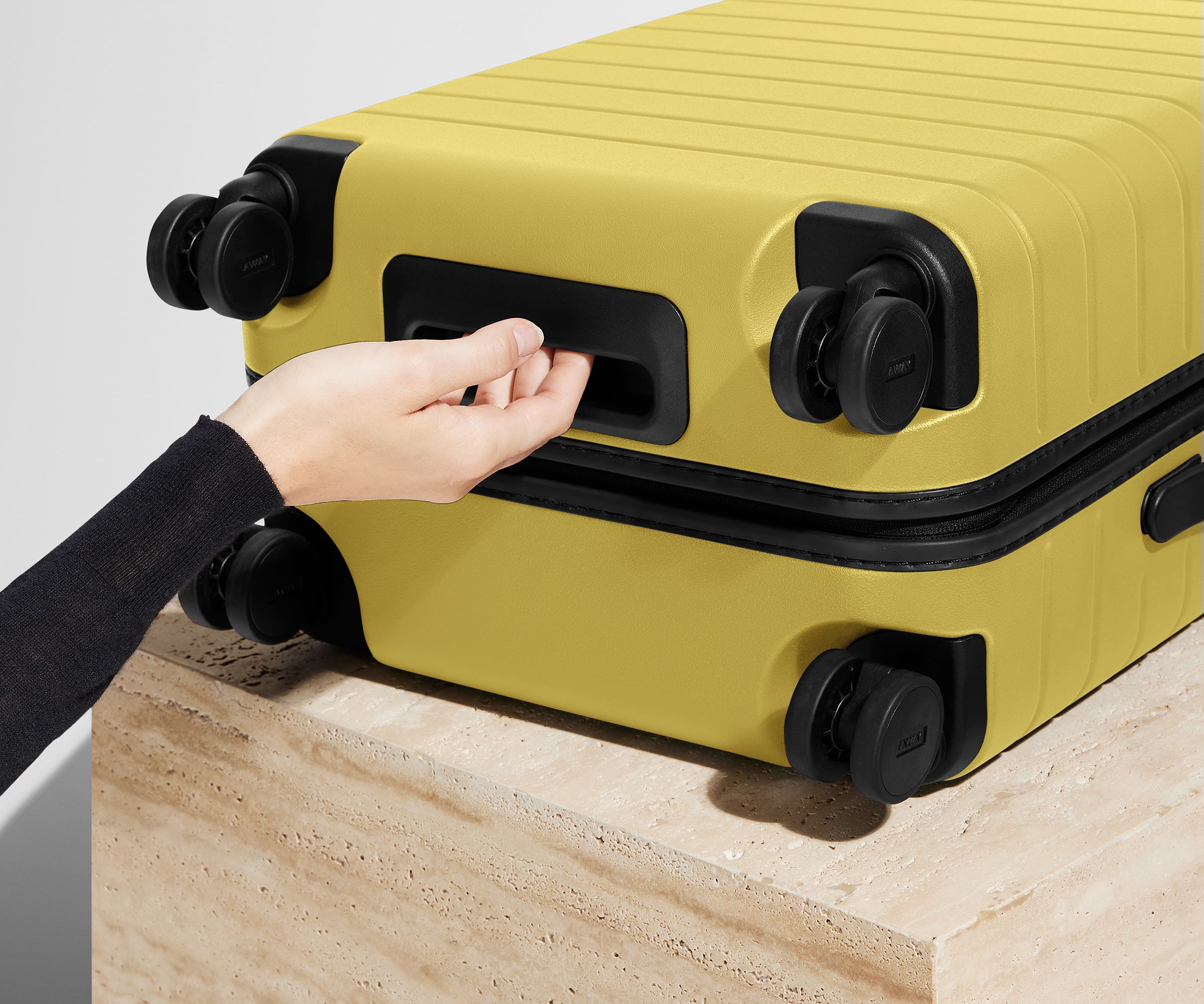Sunshine Yellow Expandable Carry On Luggage - Lightweight Spinner Suitcase for Air Travel, Weekend Trips & Business Travel