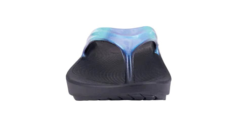 OOFOS Women's Oolala Atlantis Recovery Sandals - Lightweight Comfort Slides for Post-Workout, Yoga & Relaxation - Perfect for Beach, Pool & Home Use