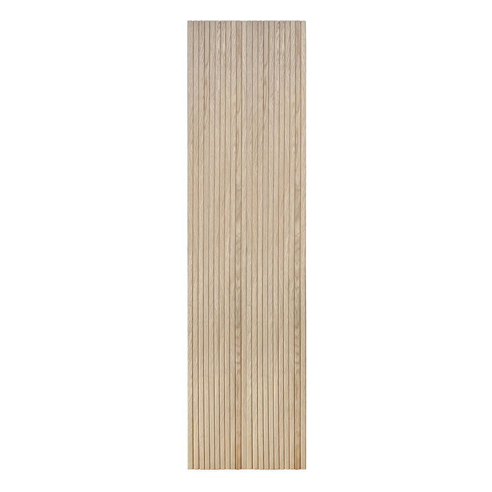Flexible Wooden Slat Wall Panel - Natural Oak Veneer - 2700mm x 600mm Trapezium Design - Modern Acoustic Room Divider for Home & Office Decor
