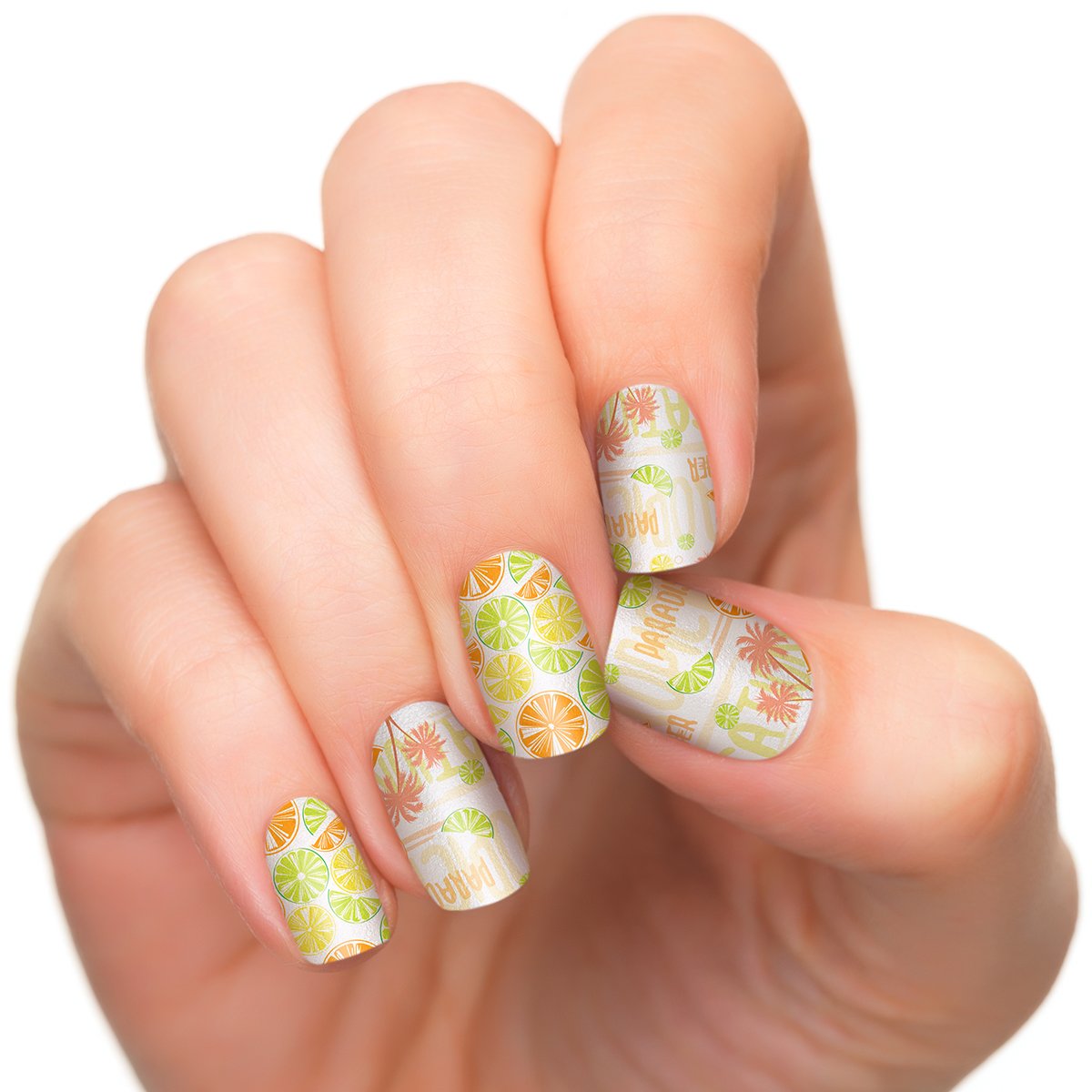 Premium Nail Polish Strips for Nail Art - Citrus Punch Color | Easy DIY Manicure at Home, Perfect for Parties & Special Occasions