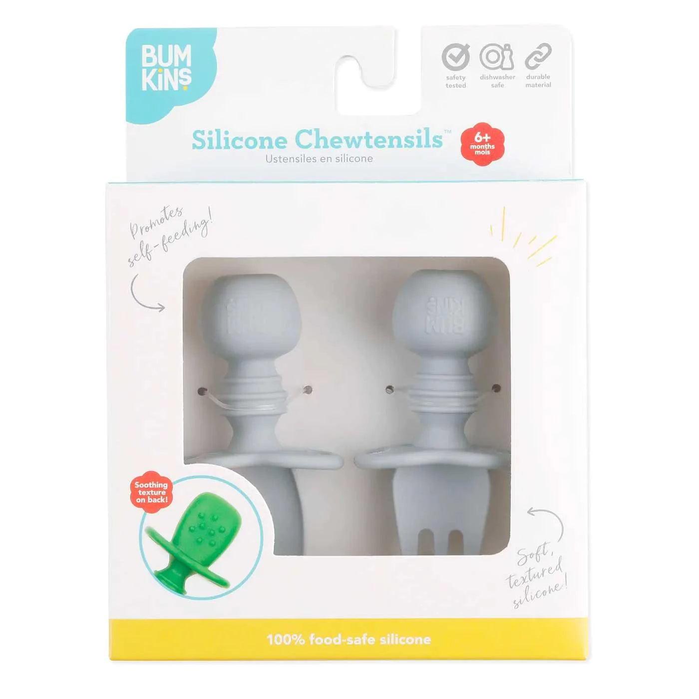 Bumkins Silicone Baby Chewtensils - Safe, Durable Teething Toys for Infants & Toddlers - Perfect for Mealtime, Travel, and Soothing Sore Gums