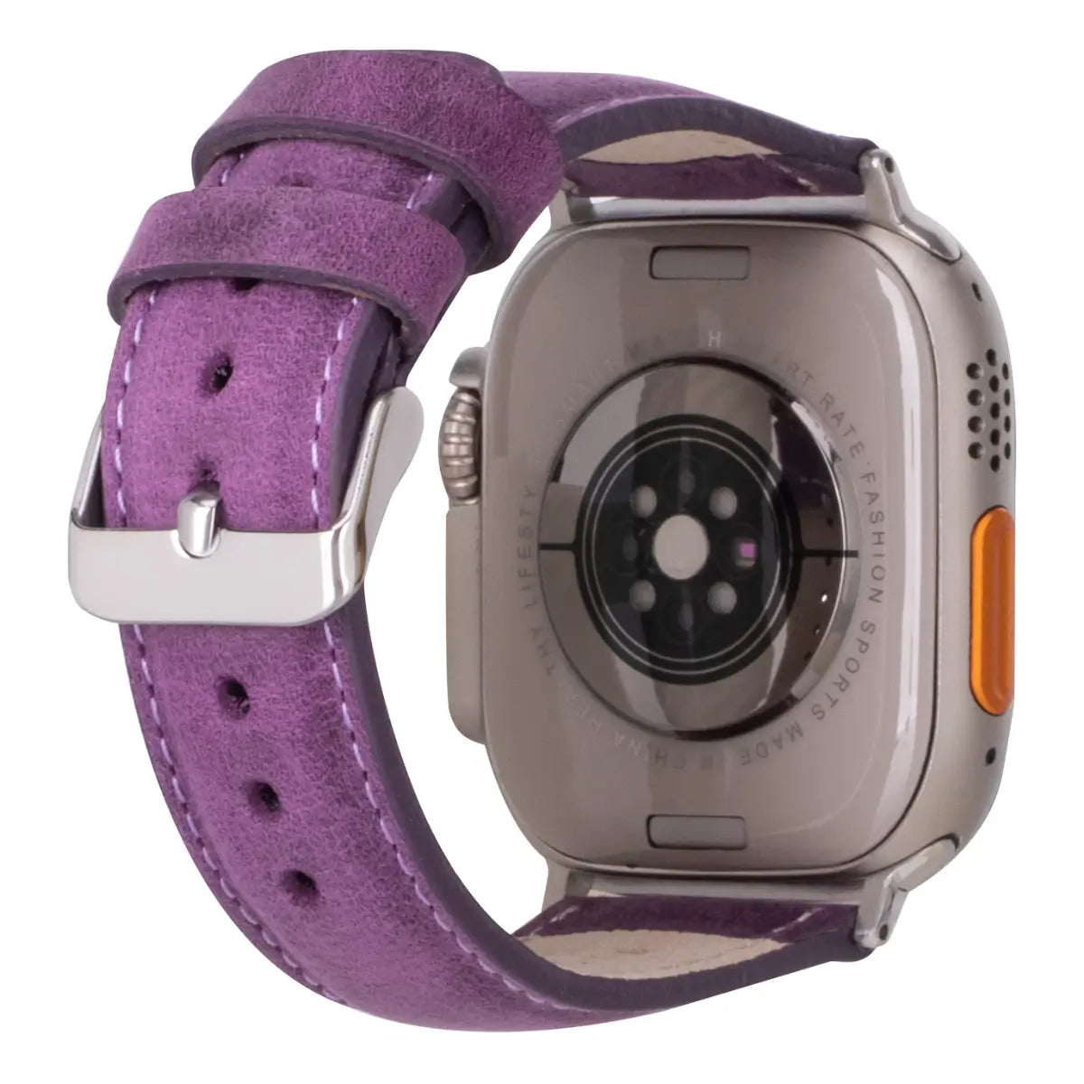 Vintage Distressed Purple Leather Apple Watch Band - Classic Replacement Strap for Apple Watch Series 1/2/3/4/5/6/7/8/SE, Perfect for Casual, Business & Everyday Wear