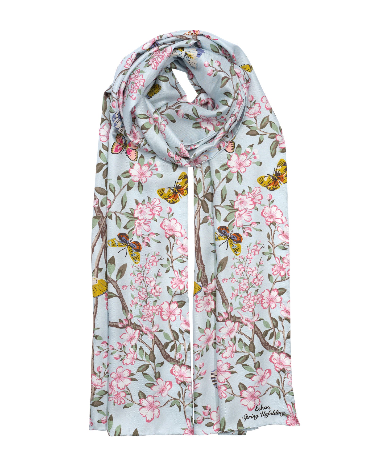 Elegant Spring Unfolding Silk Oblong Scarf - Lightweight Fashion Accessory for Women - Perfect for Office, Party & Travel Outfits