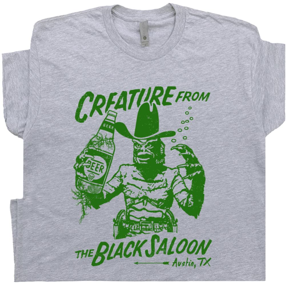 Creature from The Black Saloon Vintage Graphic T-Shirt - Cool Beer Dive Bar & Tavern Tee for Men & Women | Perfect for Pub Crawls, Biker Events & Retro Parties