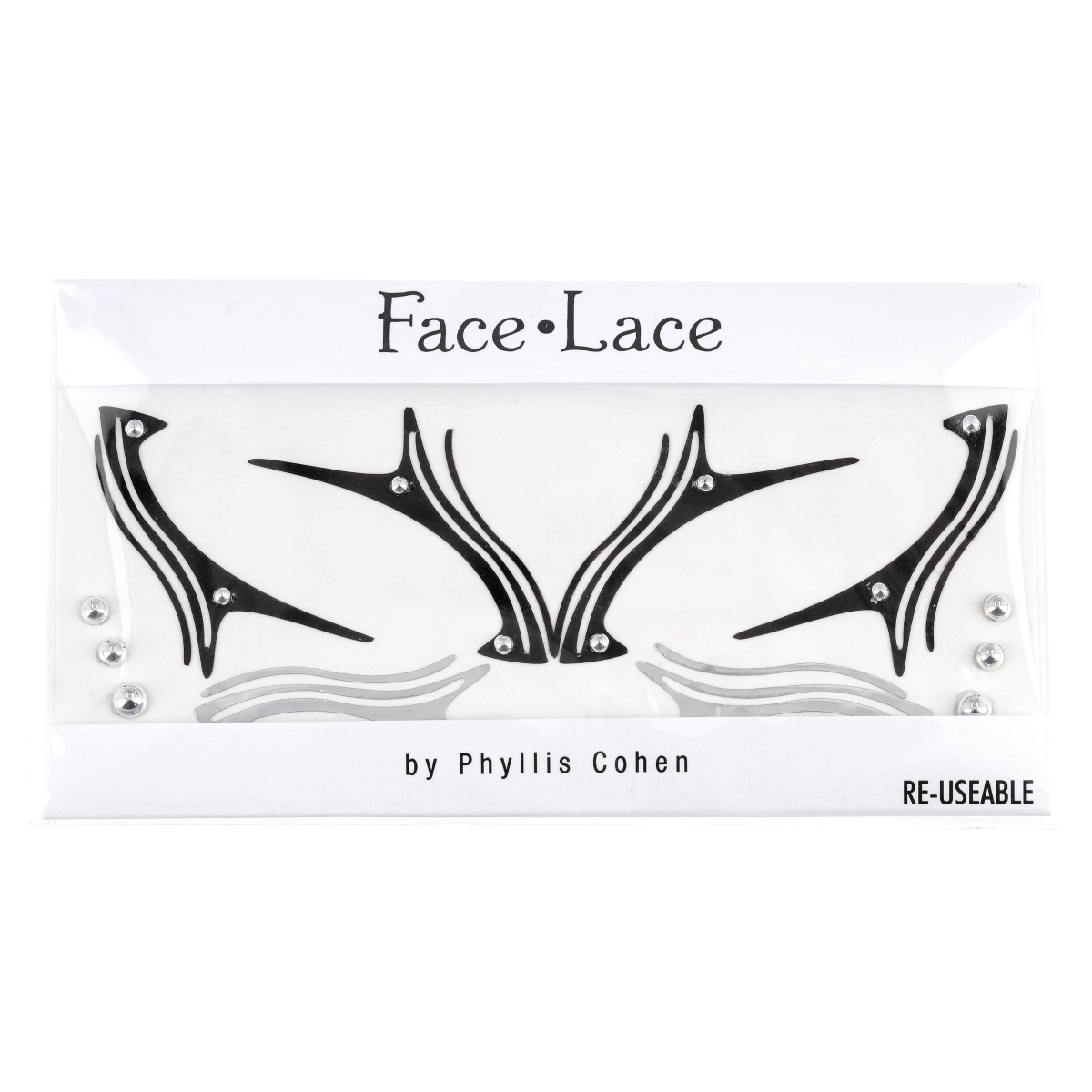 Pointillust Face Lace by Phyllis Cohen - Handmade Crystal Facial Jewelry for Special Occasions, Weddings & Photo Shoots | Glamorous Rhinestone Beauty Accessories
