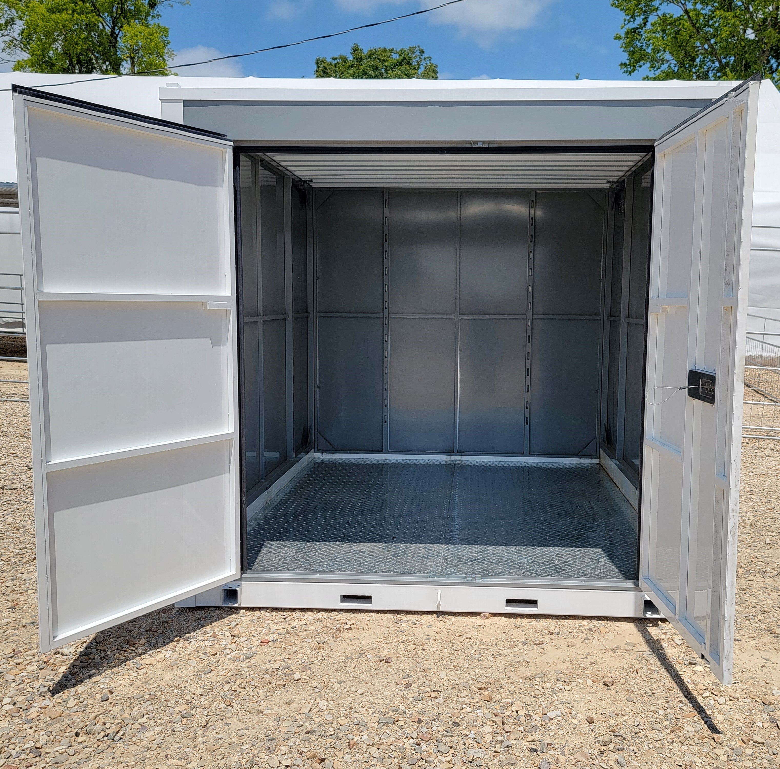 8'x10' Portable Storage Shed - Single Door Relocatable Container Building for Backyard, Garage & Outdoor Storage | Durable & Weather-Resistant