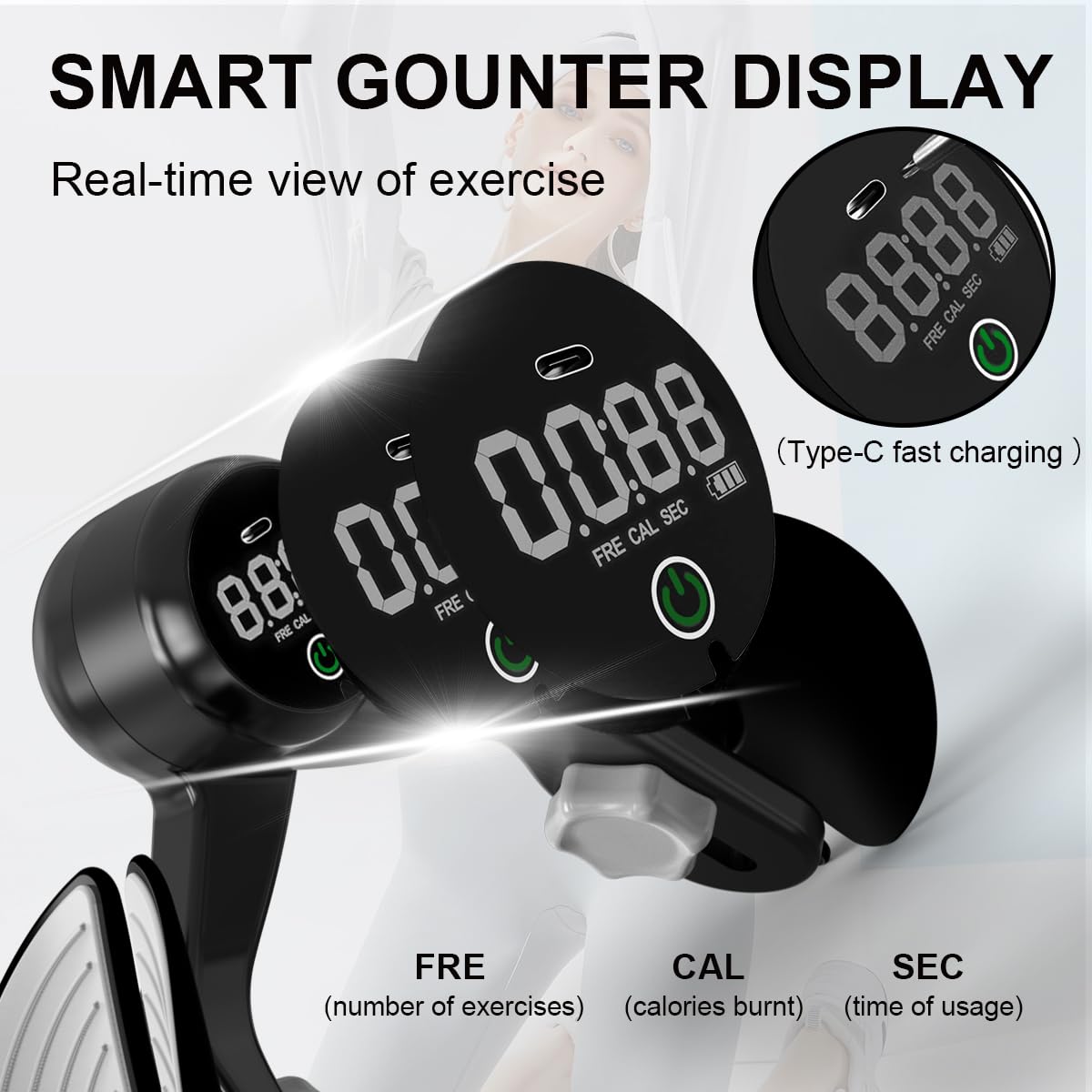 Thigh Master - Rechargeable Inner Thigh Exerciser with Counter | Adjustable 4-Level Resistance for Pelvic Floor, Kegel, Butt, Arm & Leg Workouts | Perfect for Home Gym, Postpartum Recovery & Fitness Training