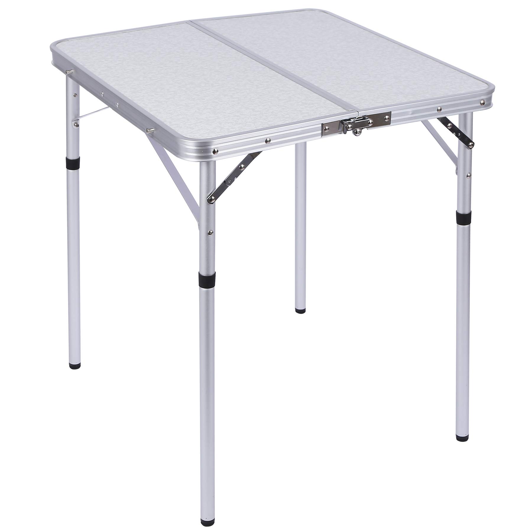 24x24 Inch Lightweight Portable Folding Card Table with Waterproof MDF Top - White Square Folding Table for Adults, Indoor & Outdoor Use - Perfect for Parties, Camping, Picnics & Game Nights