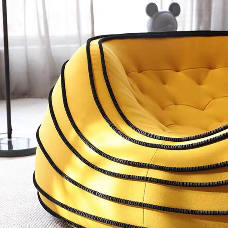 Large Oversized Sherpa Upholstery Bean Bag Chair - Luxurious Sponge Filled Seating for Relaxation | Perfect for Living Room, Bedroom, Game Room & Dorm Decor