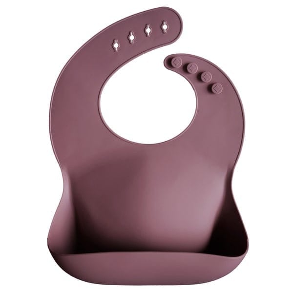 Mushie Silicone Baby Bib - Soft, Waterproof & Easy Clean Feeding Bib for Infants & Toddlers - Perfect for Mealtime, Snacks & Messy Play