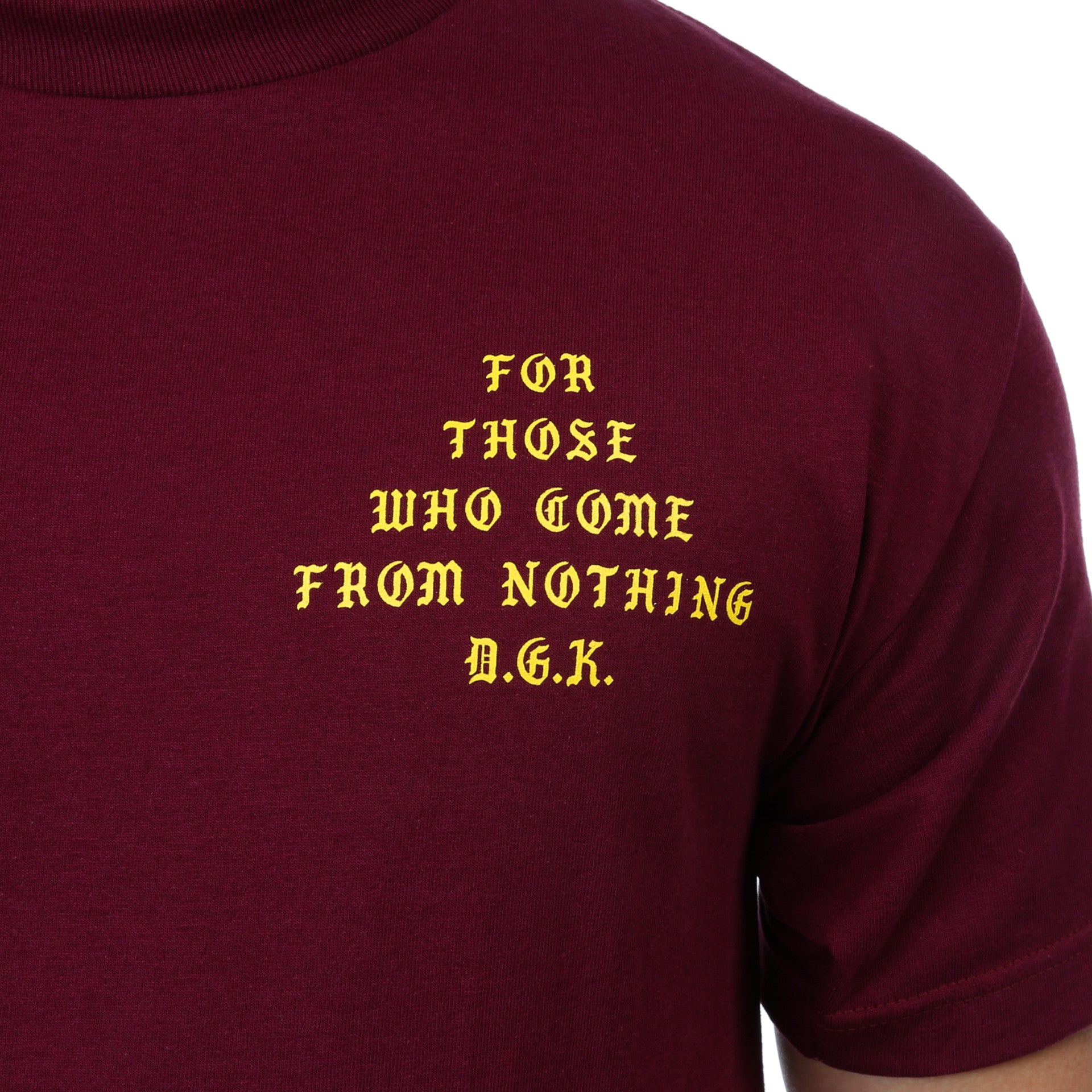 DGK Hustle Champs Graphic T-Shirt - Burgundy Red Cotton Streetwear Tee for Men | Urban Fashion, Skate Style & Casual Wear