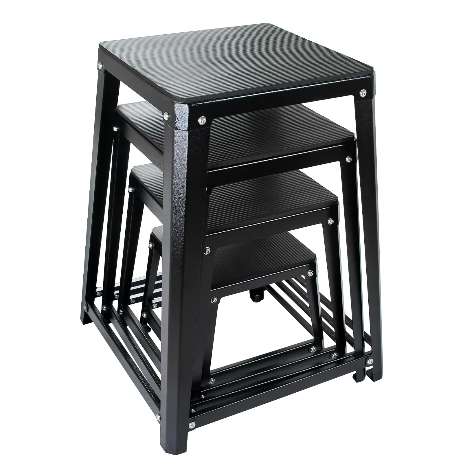 Plyometric Box 12/18/20/24 Inch - Adjustable Jump Box for CrossFit, HIIT & Plyometric Training - Sturdy Fitness Step Platform for Home & Gym Workouts - Perfect for Box Jumps, Step-Ups & Leg Exercises