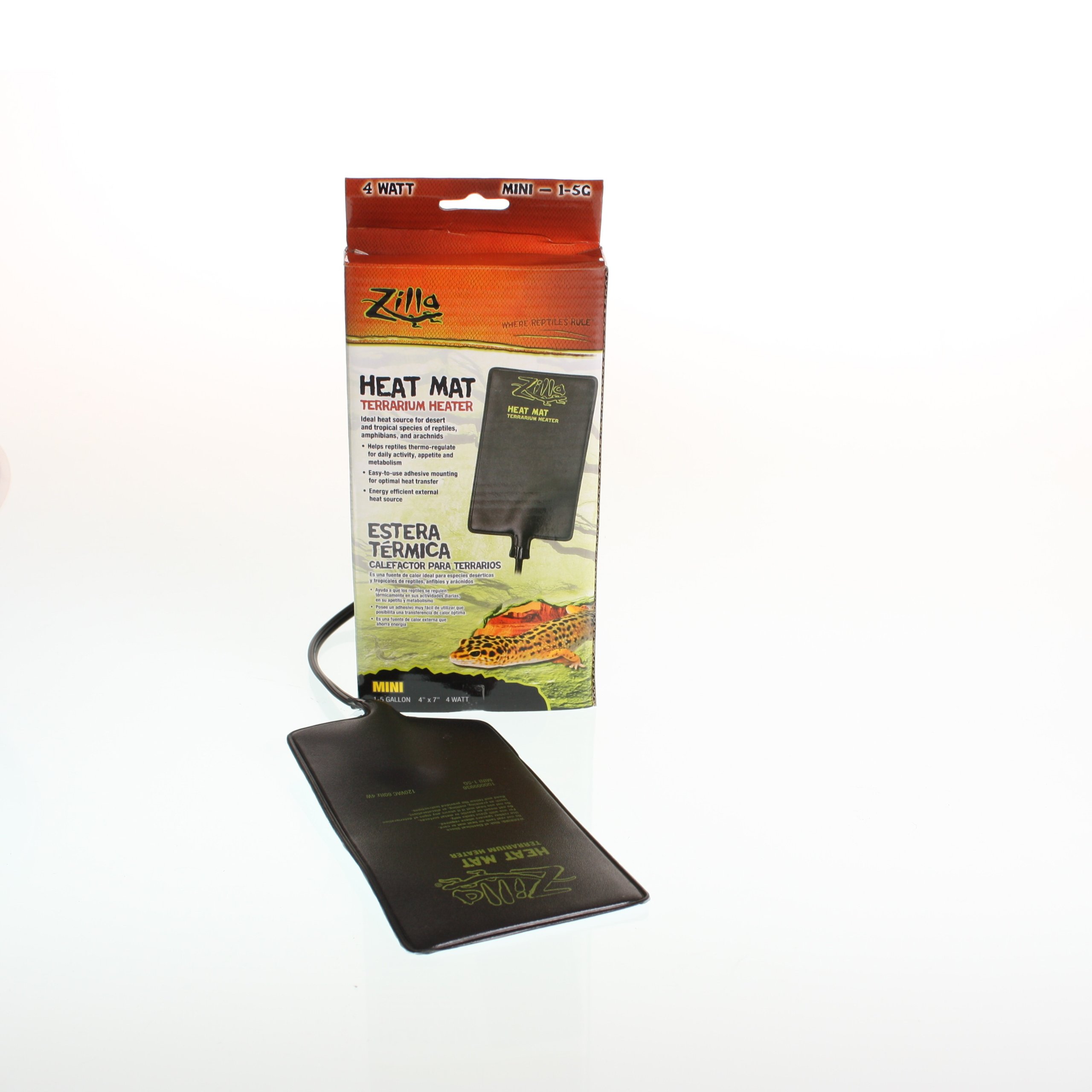 Mini Reptile Heat Mat for Terrariums - 8W Waterproof Warming Pad for Snakes, Lizards & Small Pets - Ideal for Glass Tanks & Plastic Enclosures