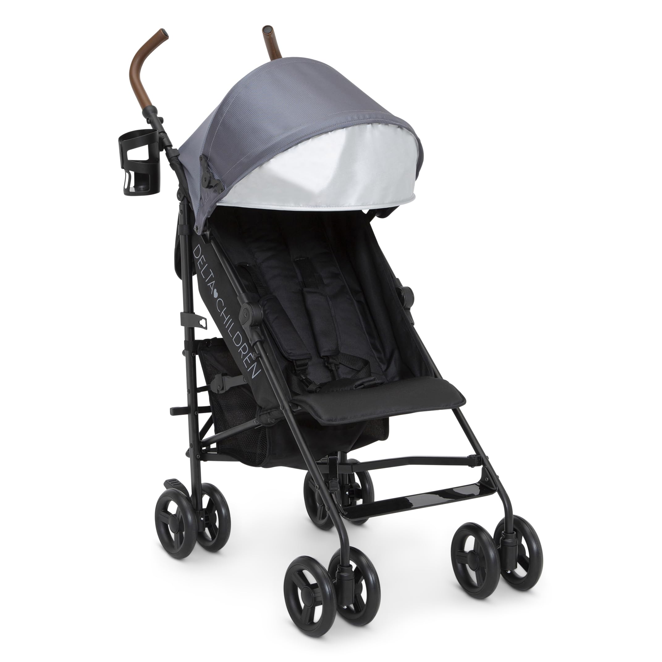 Delta Children Jeep Aries 2-Seater Stroller Wagon & 365 Plus Lightweight Stroller Combo - Perfect for Family Outings, Park Visits, and Travel Adventures