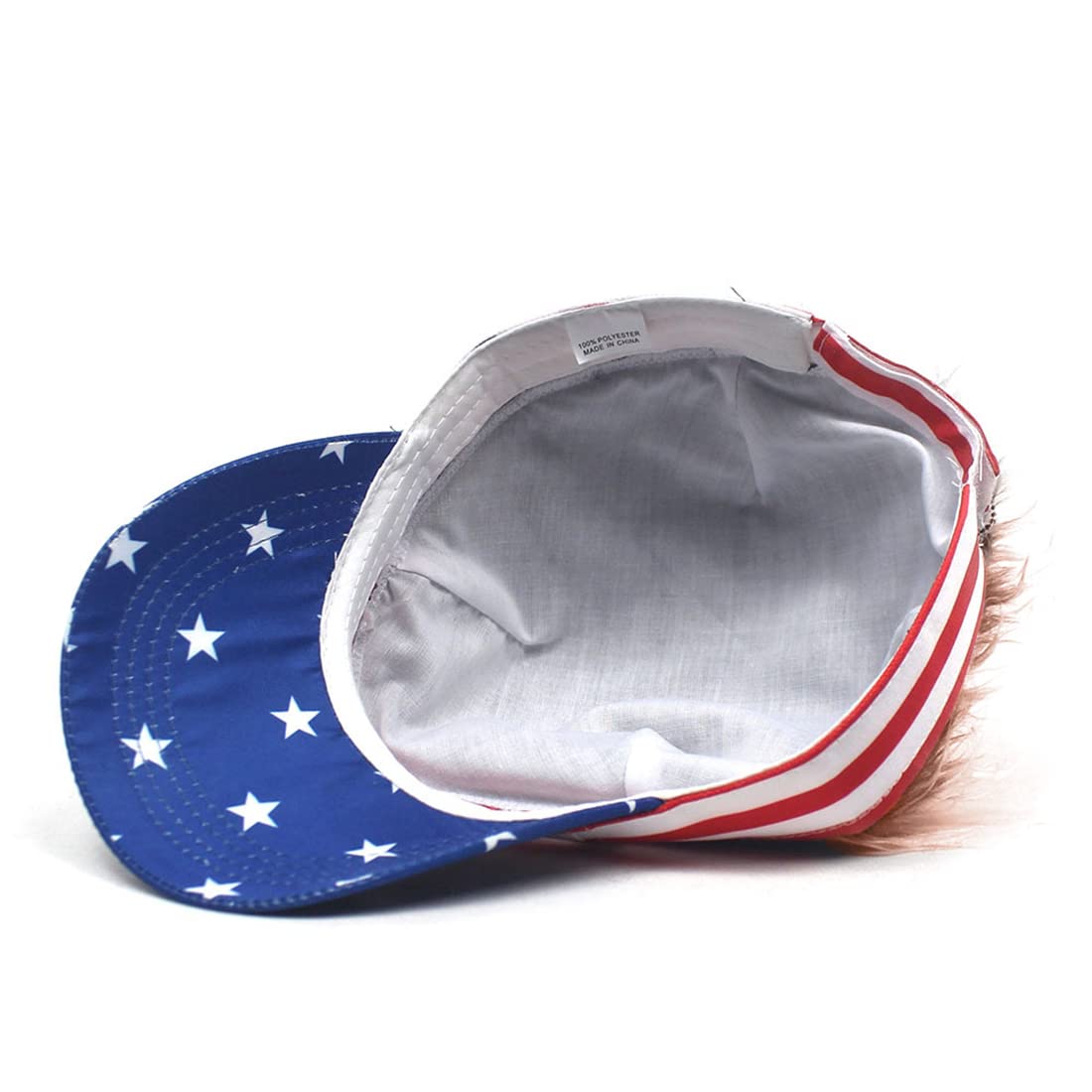 Malaxlx Men's Adjustable Visor Cap with Fake Hair - Stylish Baseball & Golf Hat for Outdoor Activities, Sports, and Daily Wear