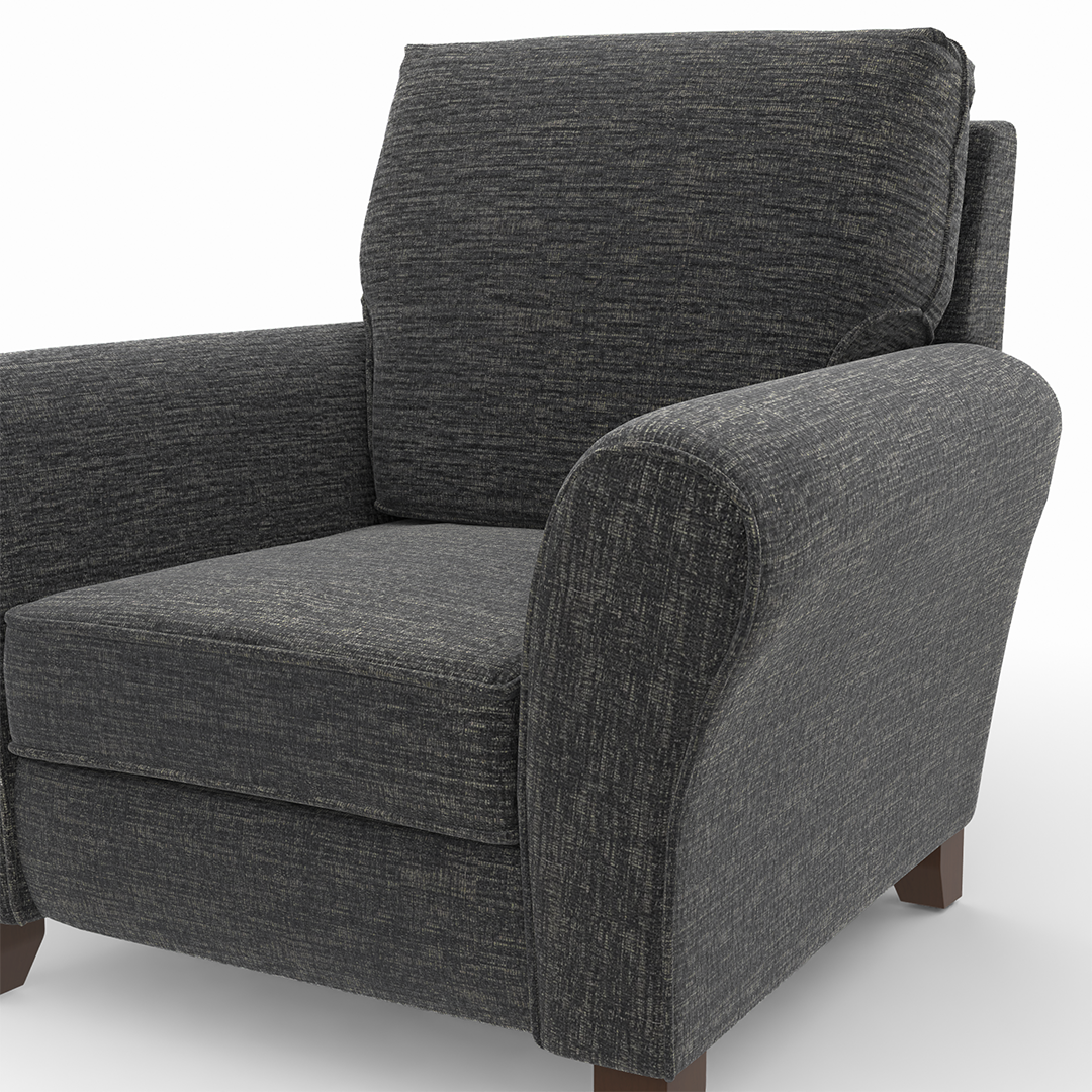 Paxton Chair - Modern Accent Chair for Living Room, Bedroom & Office - Comfortable Upholstered Lounge Chair with Sturdy Metal Legs - Perfect for Relaxing, Reading & Decorating Your Home