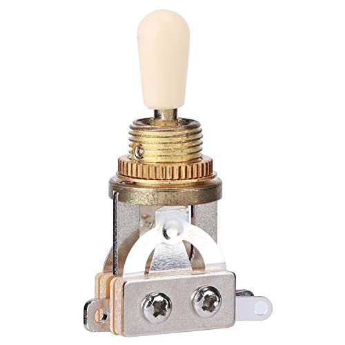 High-Quality Electric Guitar Toggle Switch - Durable Gear Shape, Cow Bone Material, Wear-Resistant for Home, Office & School Use | Perfect for Guitar Upgrades & DIY Repairs (Yellow Hat)