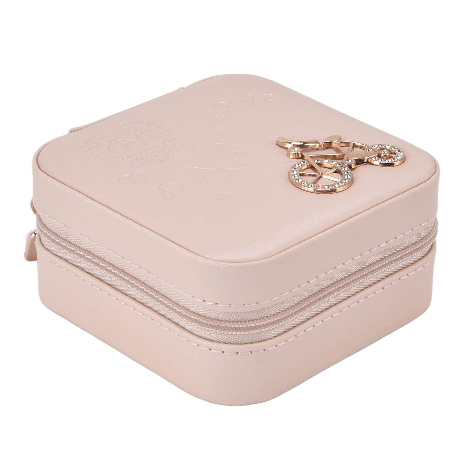 Portable Jewelry Case with Mirror - 4 Compartments for Travel & Home Storage