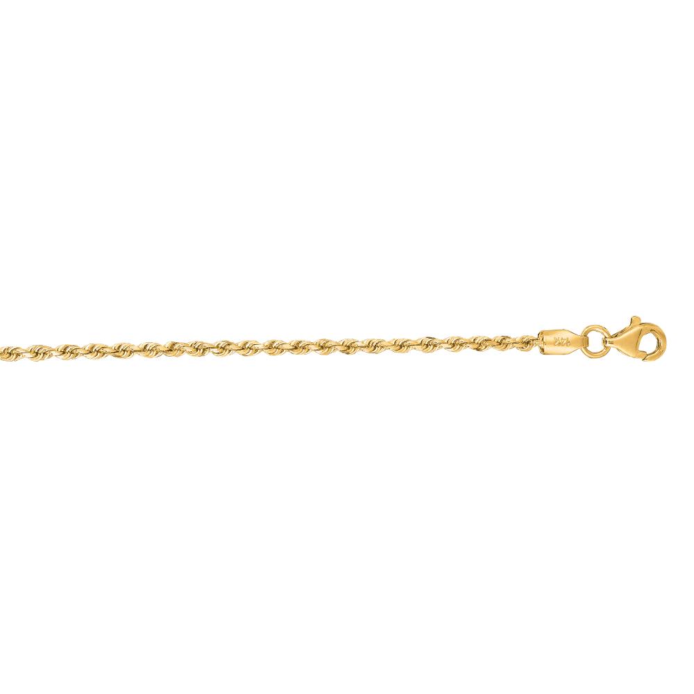 14K Gold 1.8mm Royal Rope Chain Necklace for Women & Men - Elegant Jewelry Gift for Anniversary, Wedding & Special Occasions