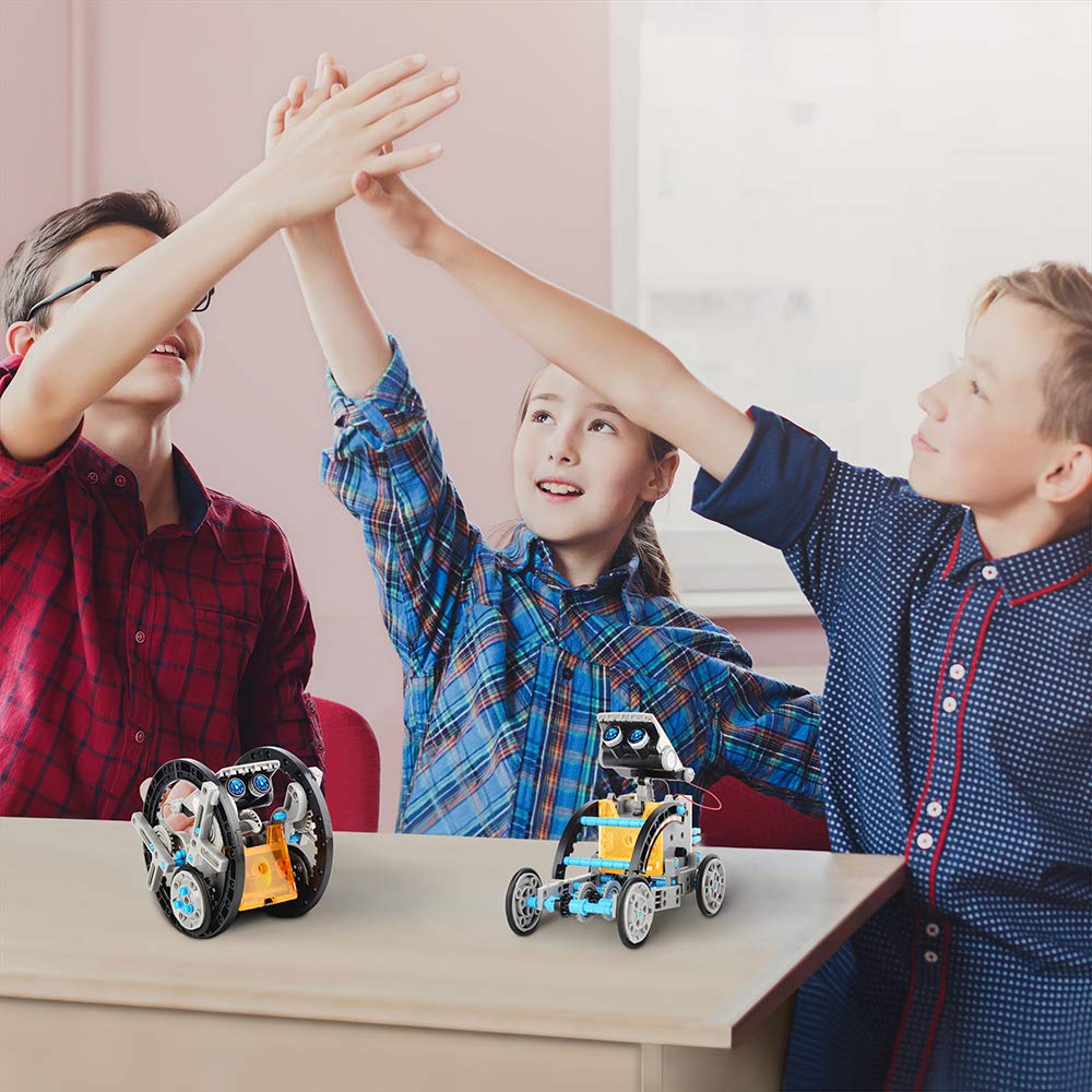 STEM Solar Robot Kit for Kids Ages 8-13 - Build 12 Different Science Robots with Solar Power - Educational Engineering Toy for School Projects, Birthday Gifts & STEM Learning Activities
